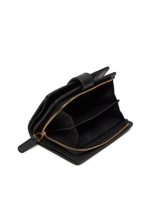 DEW Mittelgro&szlig;e Brieftasche aus geh&auml;mmertem Leder Schwarz - Brieftaschen Damen