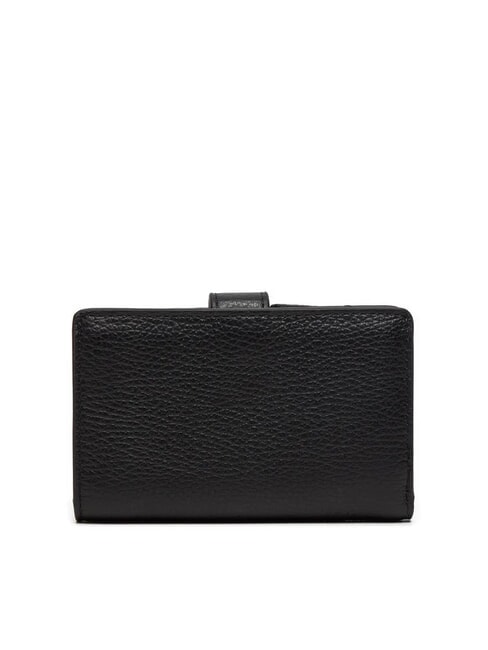 DEW Mittelgro&szlig;e Brieftasche aus geh&auml;mmertem Leder Schwarz - Brieftaschen Damen