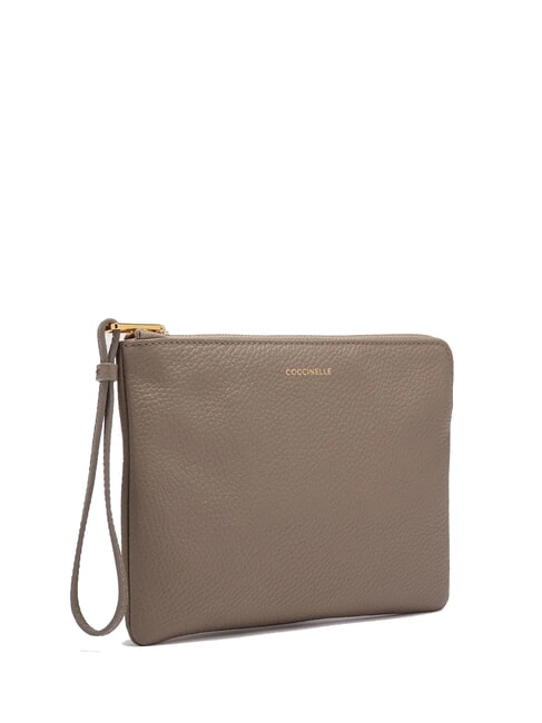 ALIAS Clutch aus Leder warmes Taupe - Damentaschen