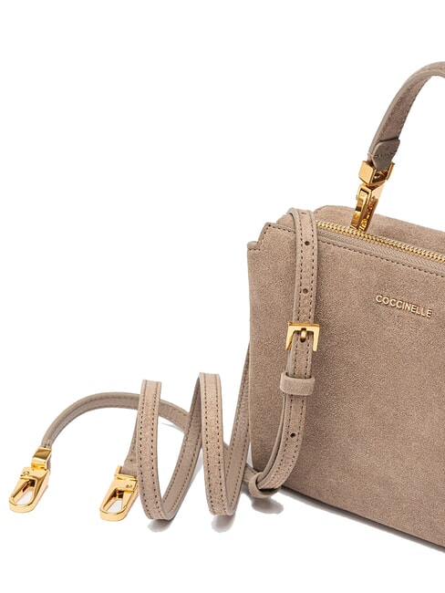 ARLETTIS SUEDE DROPLET Mini-Ledertasche mit Schulterriemen warmes Taupe - Damentaschen