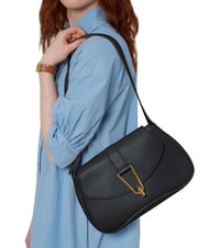 COCCINELLE HIMMA Schultertasche aus geh&auml;mmertem Leder Schwarz - Damentaschen - 5