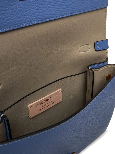 ARLETTIS SIGNATURE Handtasche aus geh&auml;mmertem Leder Blau - Damentaschen