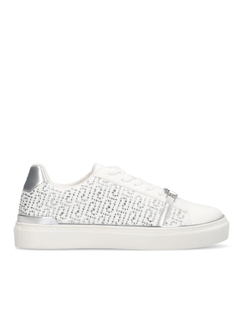 KIKI 01 Sneakers mit durchgehendem Strasslogo Wei&szlig; - Damenschuhe