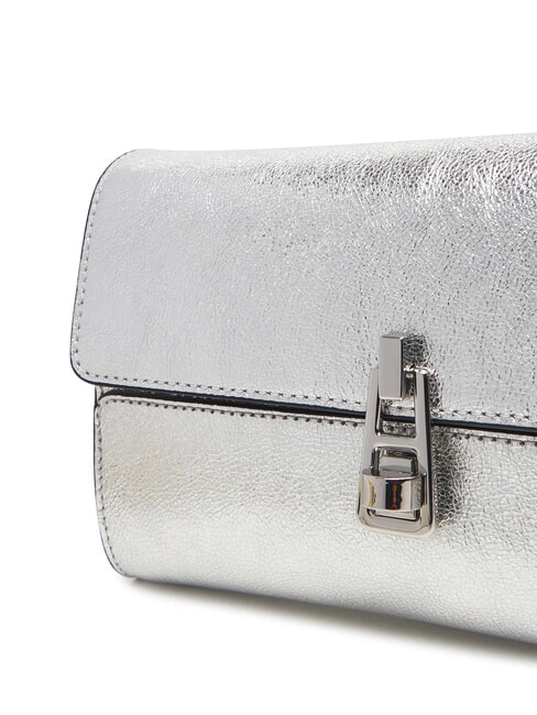 MAGIE 2NITE SMOOTH Clutch aus Metallic-Leder SILBER - Damentaschen