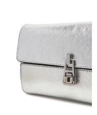 COCCINELLE MAGIE 2NITE SMOOTH Clutch aus Metallic-Leder SILBER - Damentaschen - 3