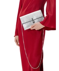 COCCINELLE MAGIE 2NITE SMOOTH Clutch aus Metallic-Leder SILBER - Damentaschen - 4