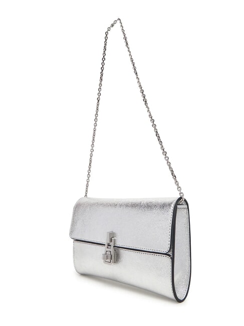 MAGIE 2NITE SMOOTH Clutch aus Metallic-Leder SILBER - Damentaschen