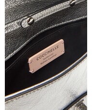 COCCINELLE MAGIE 2NITE SMOOTH Clutch aus Metallic-Leder SILBER - Damentaschen - 6