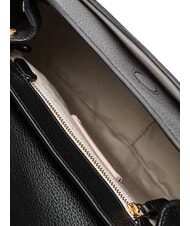 COCCINELLE CARMY CANVAS Schultertasche aus Leder und Canvas natur / schwarz - Damentaschen - 4