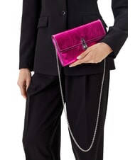 COCCINELLE MAGIE 2NITE SMOOTH Clutch aus Metallic-Leder Sangria - Damentaschen - 5