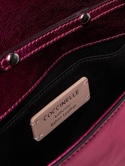 MAGIE 2NITE SMOOTH Clutch aus Metallic-Leder Sangria - Damentaschen