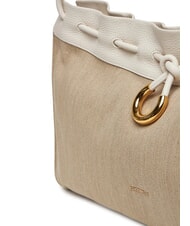 COCCINELLE ISABELA CANVAS Hobo-Tasche aus Canvas und Leder Natur/Wei&szlig; - Damentaschen - 3