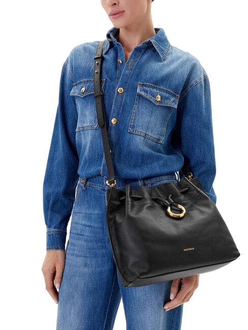 ISABELA Lederbeutel Schwarz - Damentaschen