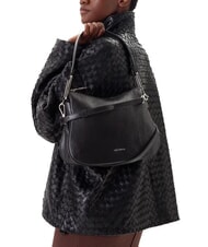 COCCINELLE MAGIE WRINKLED Schultertasche aus Leder mit Schulterriemen Schwarz - Damentaschen - 5