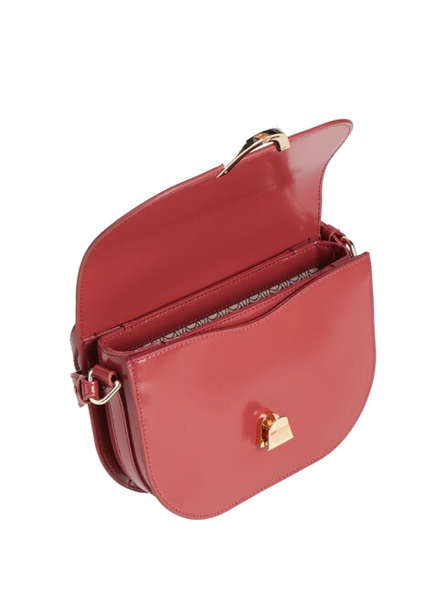 DEW SHINY CALF Schultertasche aus geb&uuml;rstetem Leder Brandy - Damentaschen