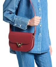 COCCINELLE DEW SHINY CALF Schultertasche aus geb&uuml;rstetem Leder Brandy - Damentaschen - 4