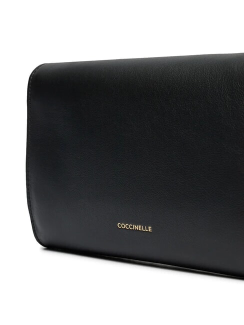 CAMPIONARIO - MAGIE 2NITE Clutch aus Leder mit Ketten-Schulterriemen Schwarz - Damentaschen