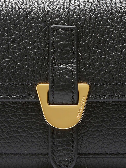 CAMPUS Mittelgro&szlig;e Brieftasche aus geh&auml;mmertem Leder Schwarz - Brieftaschen Damen