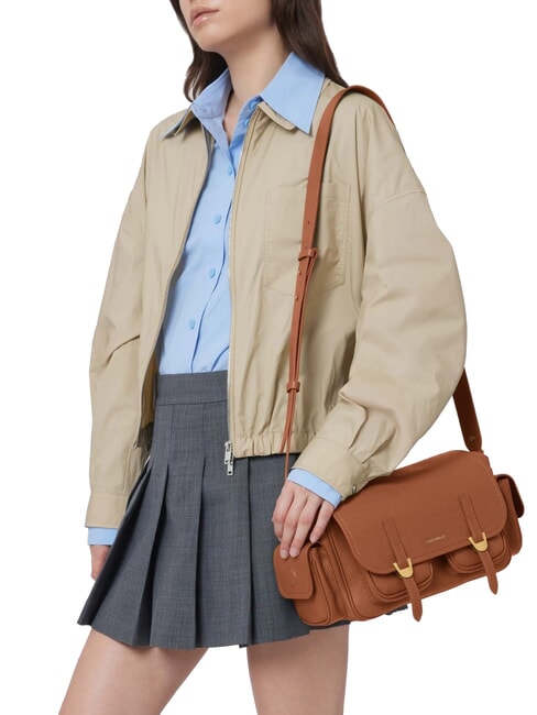 CAMPUS Schultertasche aus geh&auml;mmertem Leder CUIR - Damentaschen