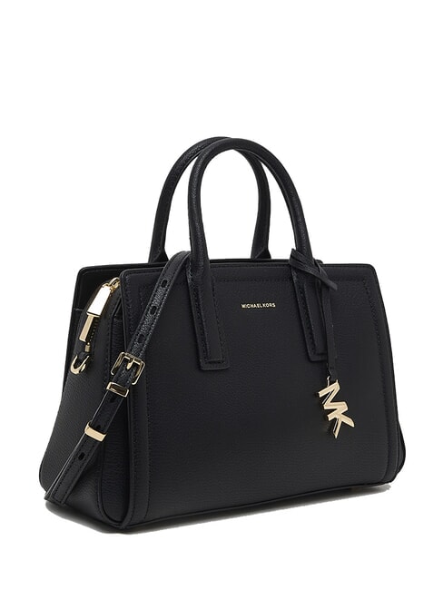 LAILA Lederhandtasche mit Schulterriemen Schwarz - Damentaschen