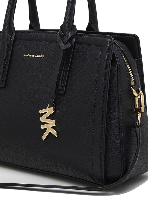 LAILA Lederhandtasche mit Schulterriemen Schwarz - Damentaschen