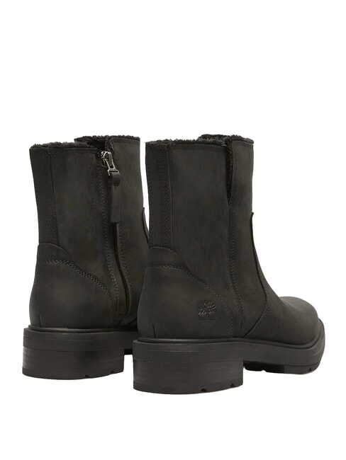 BRIMFIELD Lederstiefeletten schwarzes Vollkorn - Damenschuhe