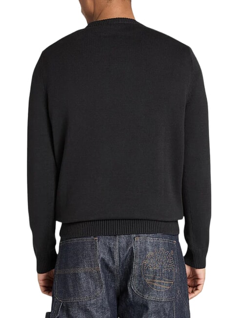 GRAPHIC Rundhalspullover SCHWARZ - Herrenpullover