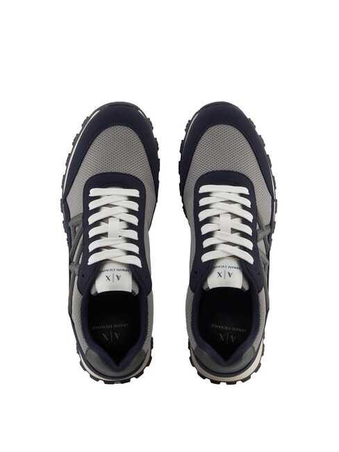 DROP MICROSUEDE Sneaker mit kontrastierendem Logo Dunkelblau + Grau + Chim&auml;re - Herrenschuhe