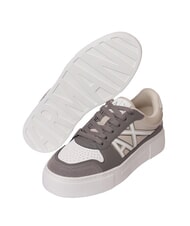 ARMANI EXCHANGE AX LOGO Plateau-Sneaker Braunbarsch + Sand - Damenschuhe - 5