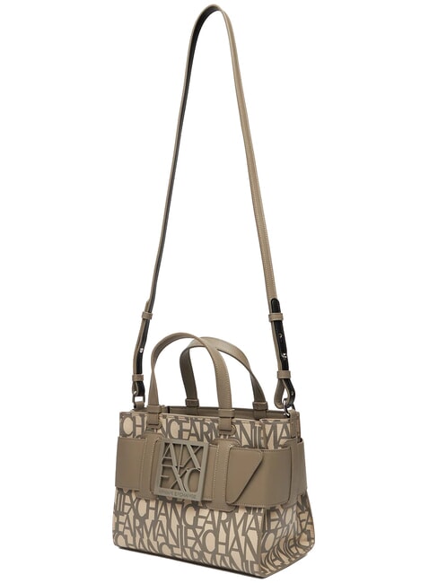 LOGO ALL OVER Kleine Tasche mit Schultergurt Klangsand / brauner Bass - Damentaschen