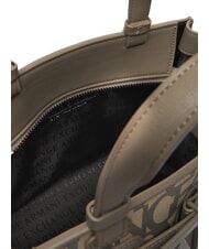 ARMANI EXCHANGE LOGO ALL OVER Kleine Tasche mit Schultergurt Klangsand / brauner Bass - Damentaschen - 4