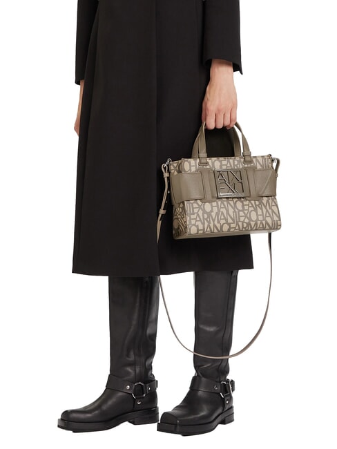 LOGO ALL OVER Kleine Tasche mit Schultergurt Klangsand / brauner Bass - Damentaschen