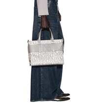 ARMANI EXCHANGE LOGO ALL OVER Handtasche mit Schultergurt Klangsand / brauner Bass - Damentaschen - 5