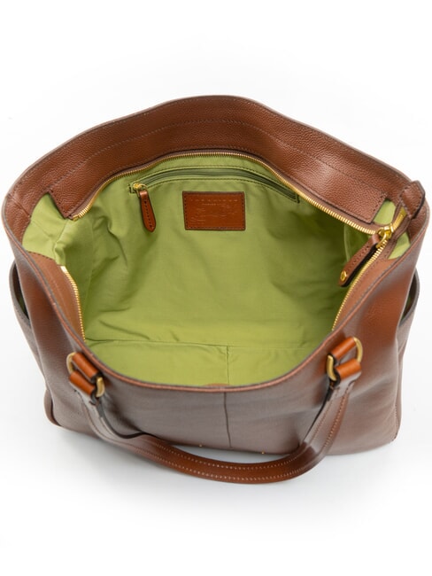 LETIZIA Einkaufstasche aus Leder BRAUN - Damentaschen