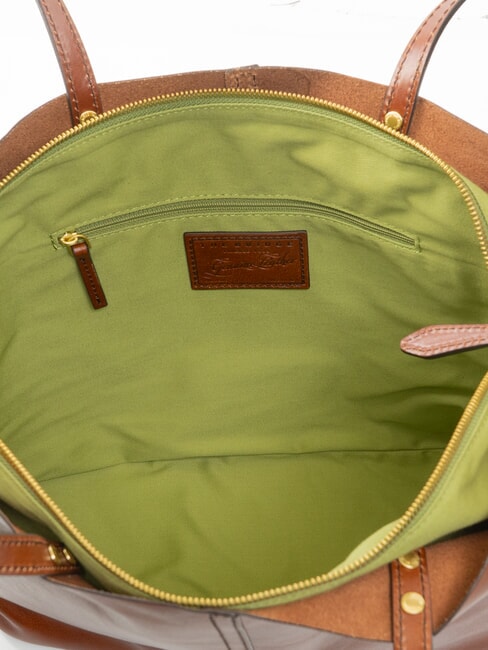 LISA Einkaufstasche aus Leder BRAUN - Damentaschen