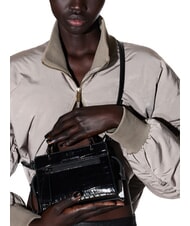 ARMANI EXCHANGE A|X CROCO Mikro-Handtasche mit Schulterriemen Schwarz - Damentaschen - 6