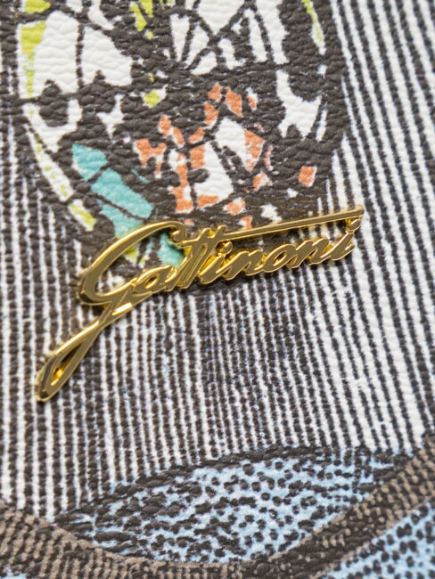 PLANETARIUM Mittelgro&szlig;e Handtasche mit Schultergurt Mond/Wei&szlig; - Damentaschen