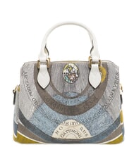 GATTINONI PLANETARIUM Mittelgro&szlig;e Handtasche mit Schultergurt Mond/Wei&szlig; - Damentaschen - 4