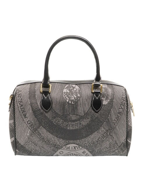 PLANETARIUM Umh&auml;ngetasche mit Schultergurt monochrom hellgrau/schwarz - Damentaschen