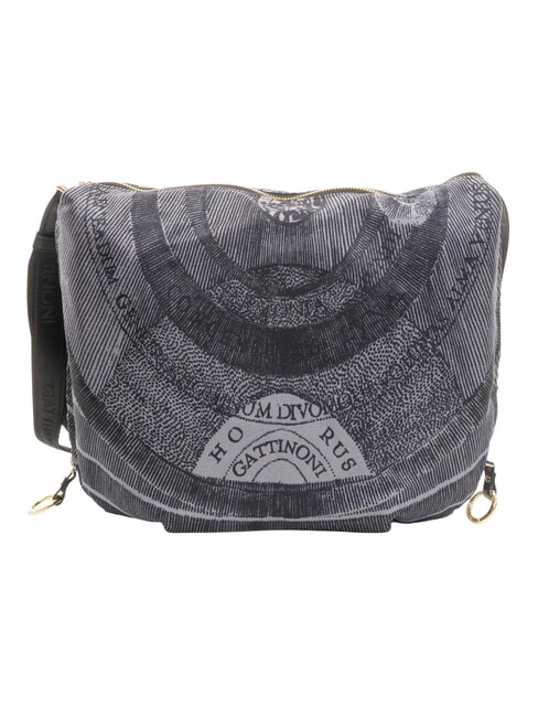 MAYA Maxi-Schultertasche monochrom hellgrau/schwarz - Damentaschen