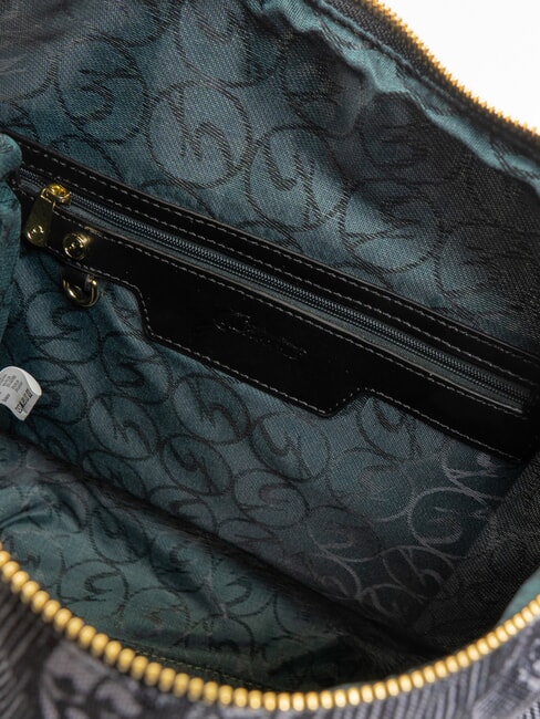 MAYA Maxi-Schultertasche monochrom hellgrau/schwarz - Damentaschen