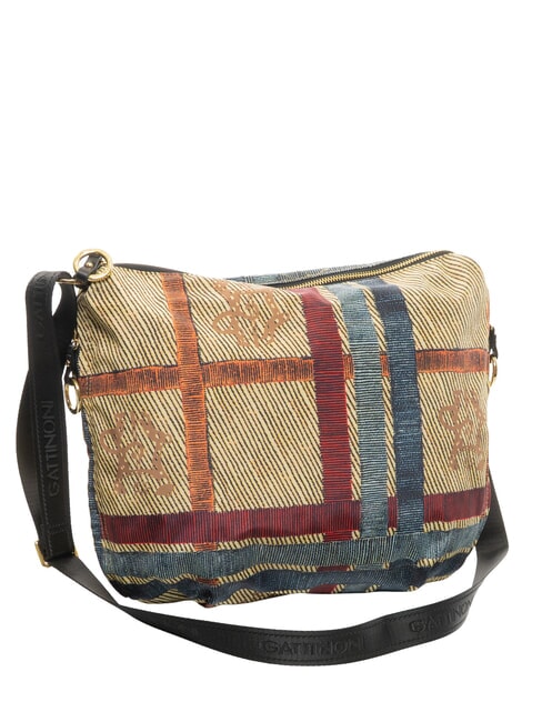 MAYA Umh&auml;ngetasche kariert/schwarz - Damentaschen