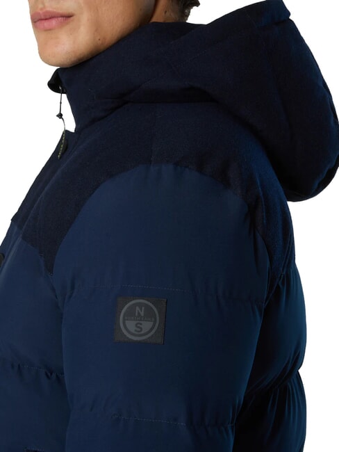 NORTH TECH Kapuzenjacke Navy blau - Daunenjacken f&uuml;r Herren