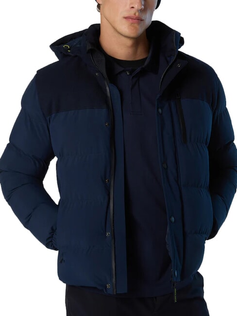 NORTH TECH Kapuzenjacke Navy blau - Daunenjacken f&uuml;r Herren