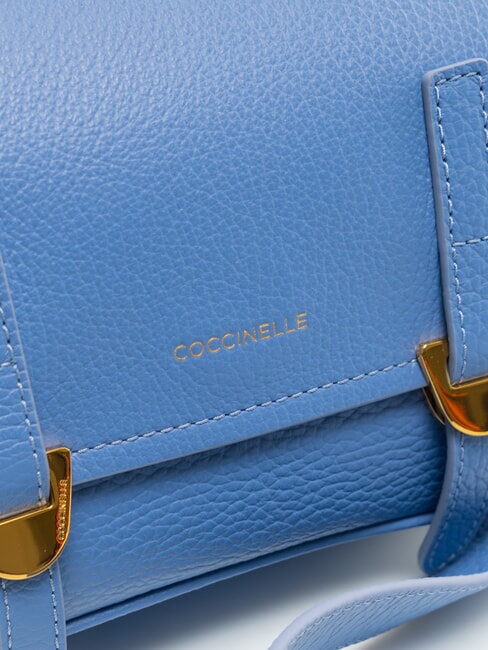 CAMPUS Mini-Umh&auml;ngetasche aus Leder Blau - Damentaschen