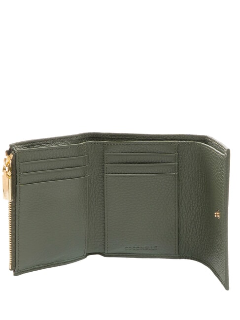 METALLIC SOFT  Kleine Geldb&ouml;rse aus Leder Algen - Brieftaschen Damen