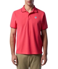 NORTH SAILS COLLAR STRIPED Kurzarm-Poloshirt aus Baumwolle Geranie - Herren-Polo-Shirts/Herren-Polo-Shirt/Herrenpoloshirt/Herrenpoloshirts - 2