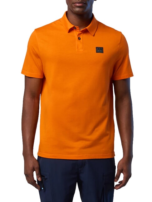 NORTH TECH Kurzarm-Poloshirt Papaya-Orange - Herren-Polo-Shirts/Herren-Polo-Shirt/Herrenpoloshirt/Herrenpoloshirts