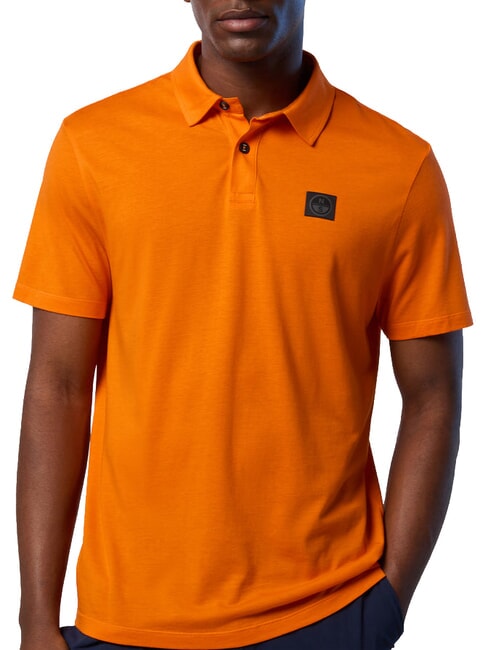 NORTH TECH Kurzarm-Poloshirt Papaya-Orange - Herren-Polo-Shirts/Herren-Polo-Shirt/Herrenpoloshirt/Herrenpoloshirts