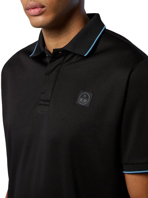 NORTH TECH L&auml;ssiges Kurzarm-Poloshirt Schwarz - Herren-Polo-Shirts/Herren-Polo-Shirt/Herrenpoloshirt/Herrenpoloshirts